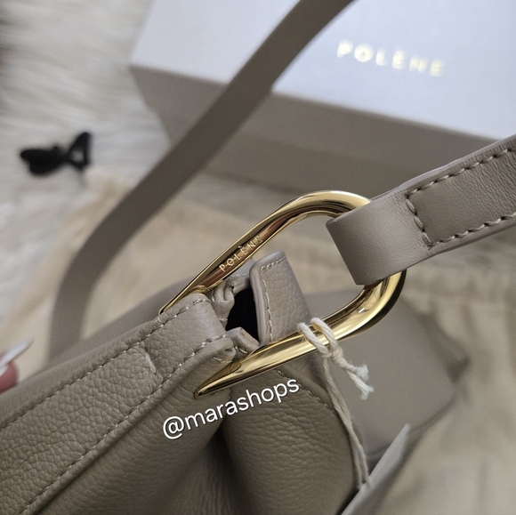 Polene Textured Taupe Tonca Bag - Picture 8 of 10